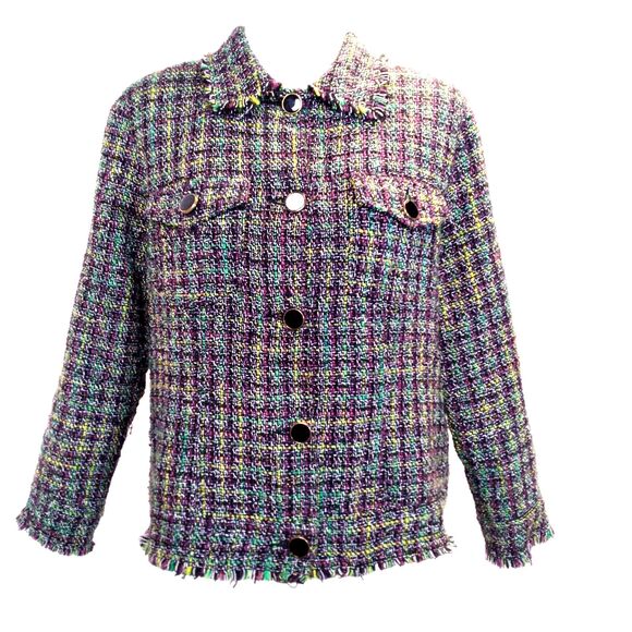 Drapers & Damons Womens Butter Yellow Mix Tweed Structured Blazer MP Old Money - Picture 1 of 10
